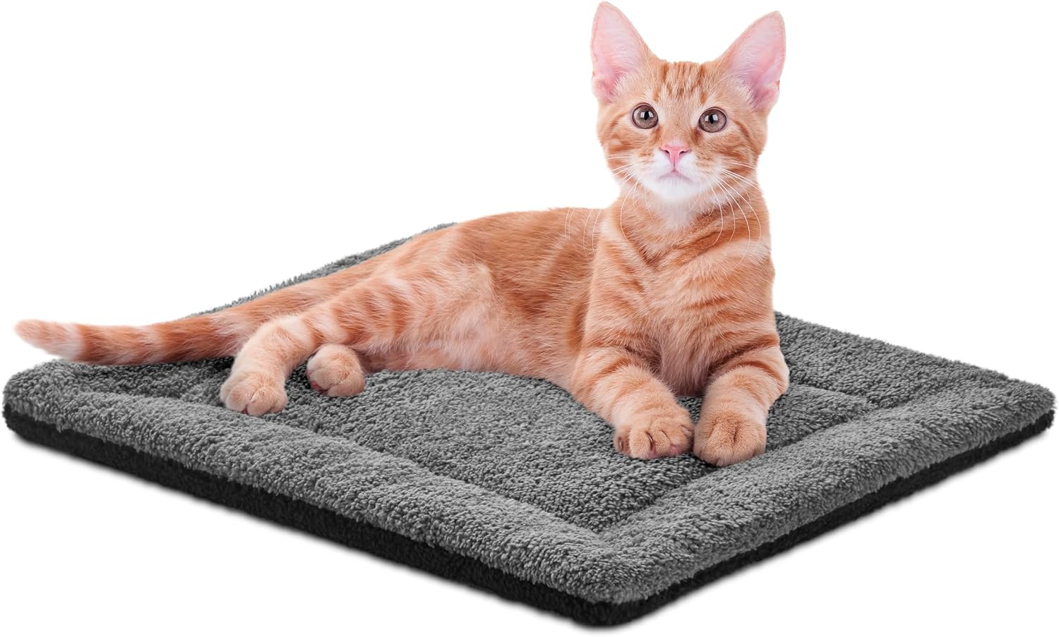K&H Self-Warming Cat Bed Pad, Self Heating Pad, Small 21 X 17 Gray/ Black Gray/Black