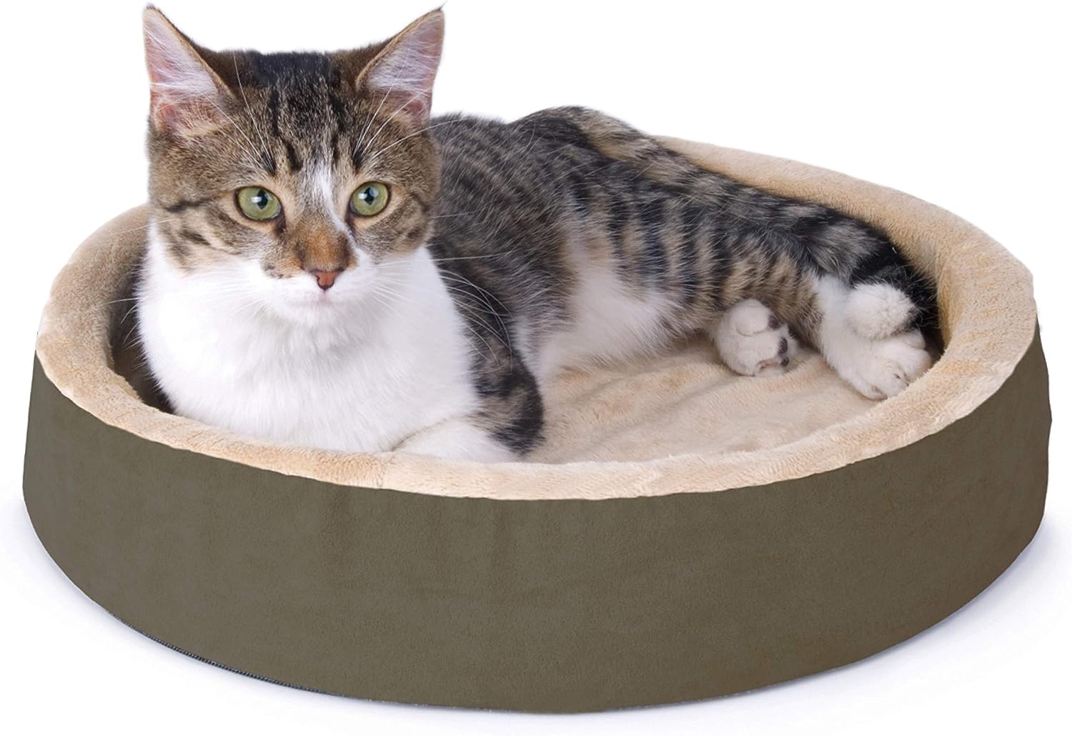 K&H Heated Cat Bed, Thermo-Kitty Cuddle Up Indoor, Safety Listed, 16in