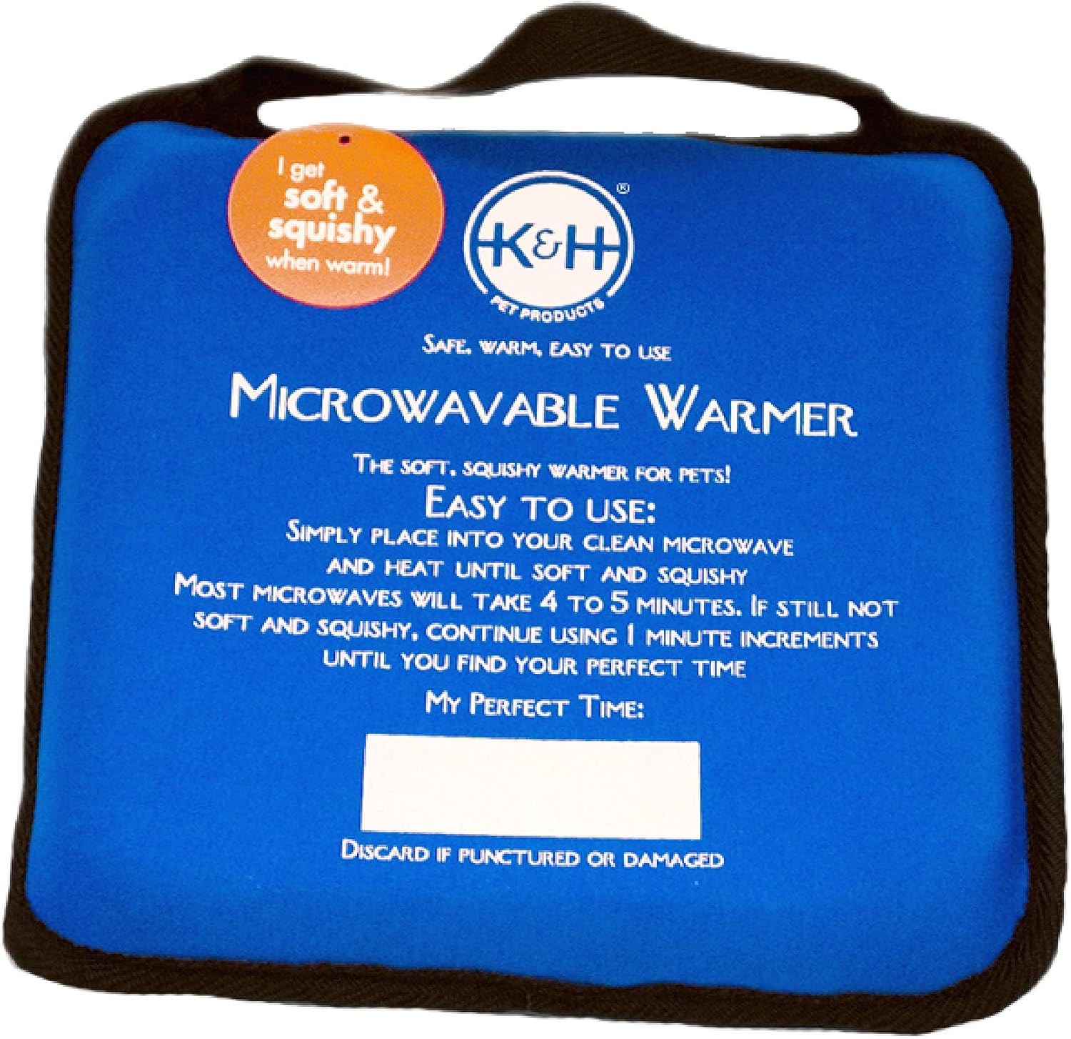 K&H PET PRODUCTS Microwavable Pet Bed Warmer Blue 9" X 9"