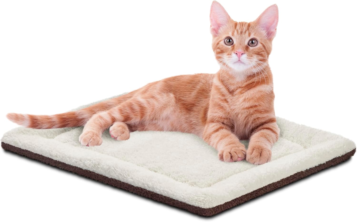 K&H Self-Warming Cat Bed Pad, Self Heating Pad, Small 21 X 17 Oatmeal/Choco Oatmeal/Chocolate
