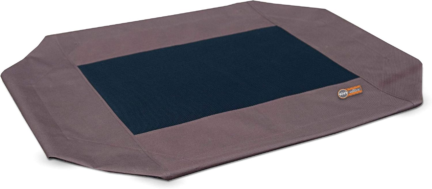 K&H Outdoor Elevated Dog Bed Pet Cot Replacement Cover, Large 42x30in Chocolate/Black Mesh