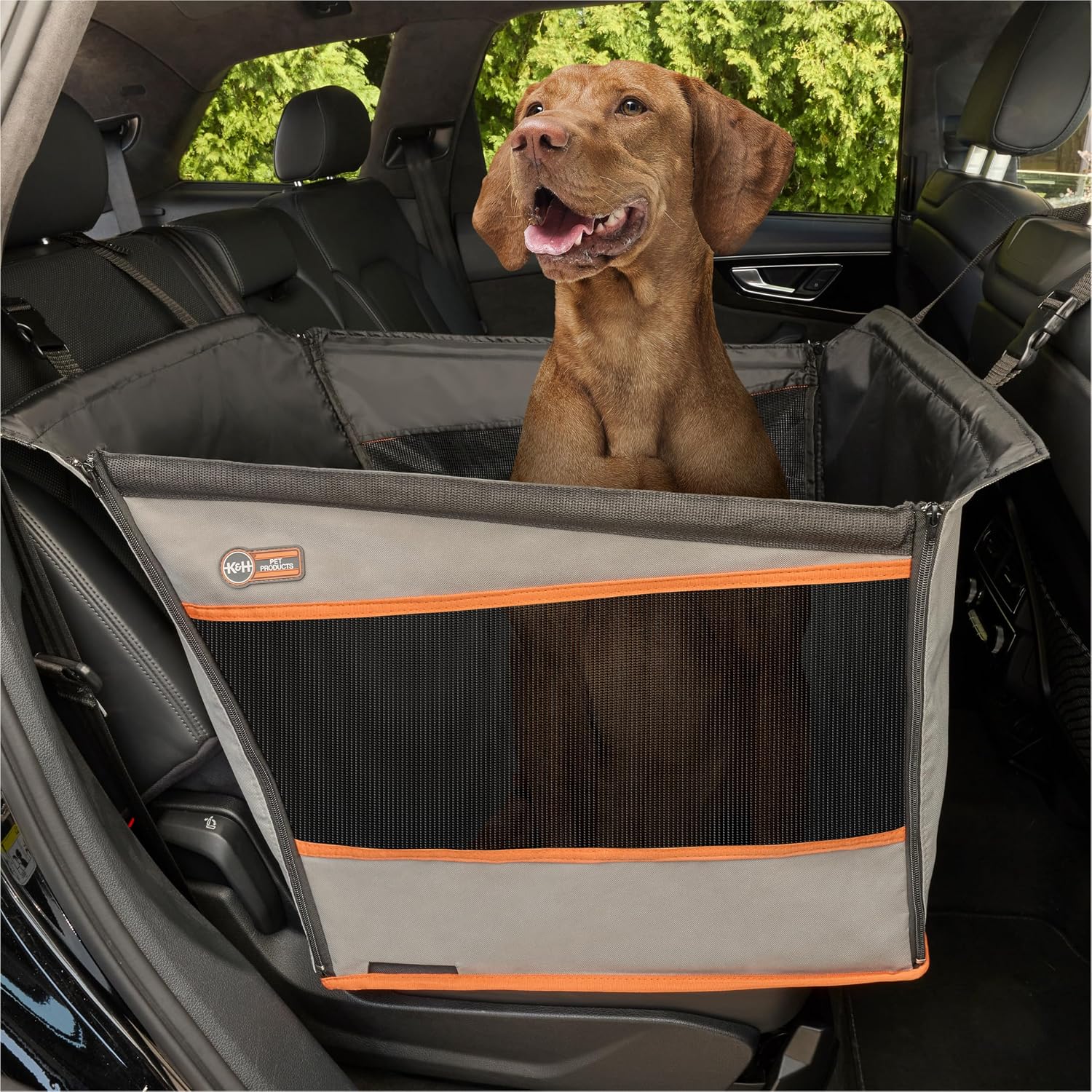 K&H Buckle N Go Dog Car Seat for Medium to Large Pets, 21 X 19 X 19in Gray