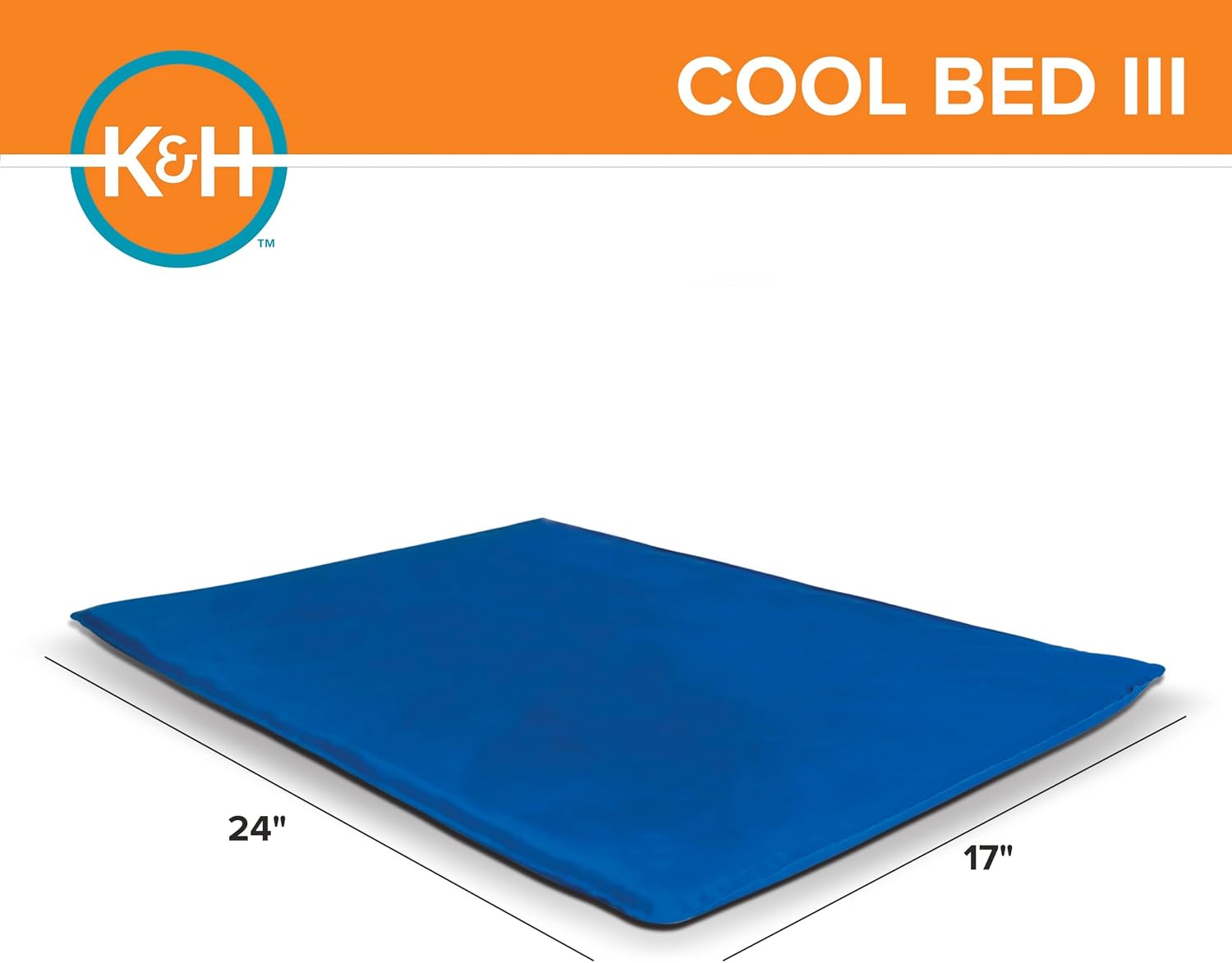 K&H Dog Cooling Mat, Cool Bed III - Small 24x17in Chill Blue