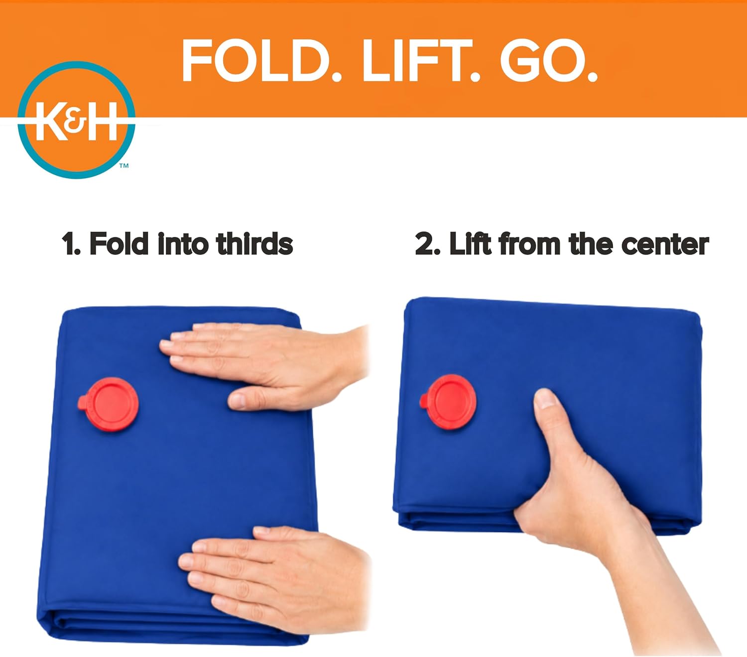 K&H Dog Cooling Mat, Cool Bed III - Small 24x17in Chill Blue