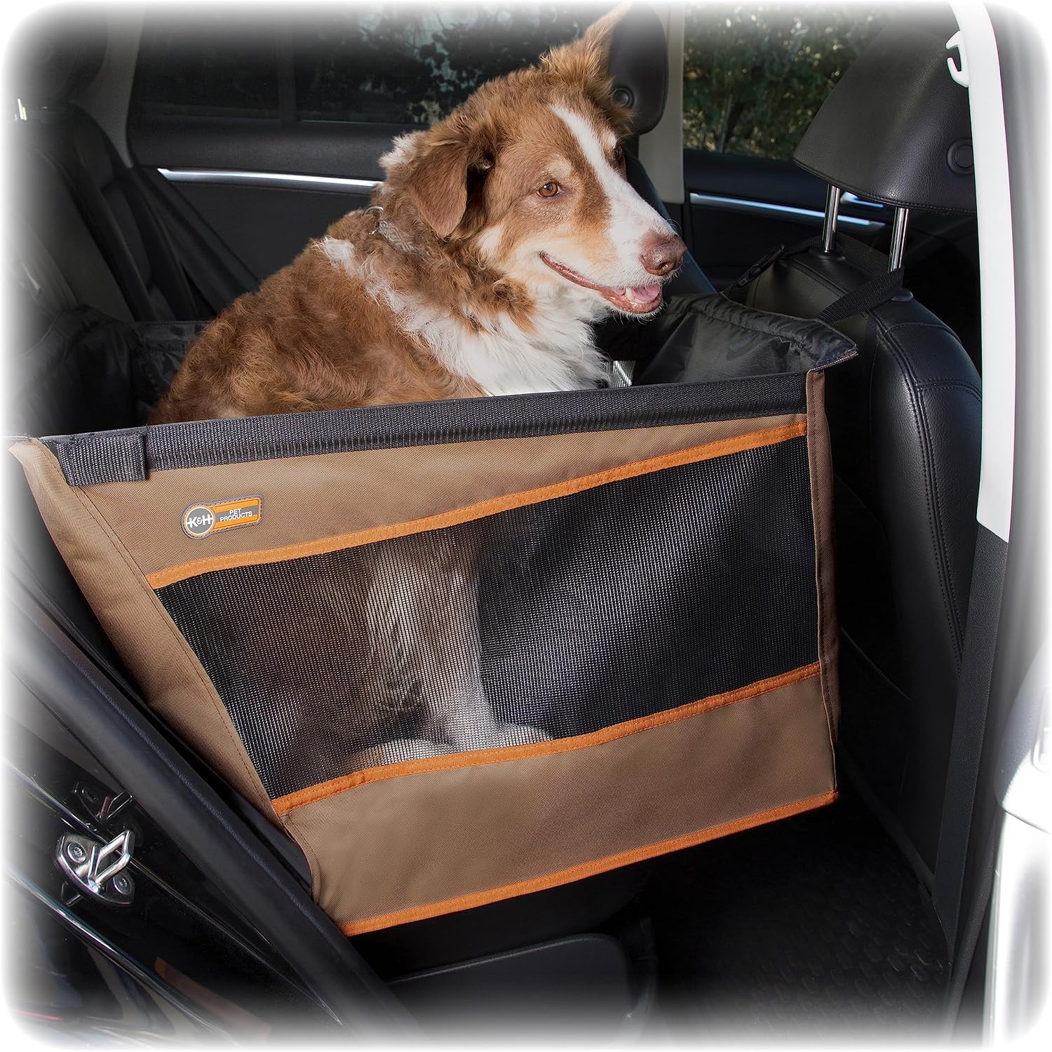 K&H Buckle N Go Dog Car Seat for Medium to Large Pets, 21 X 19 X 19in Tan