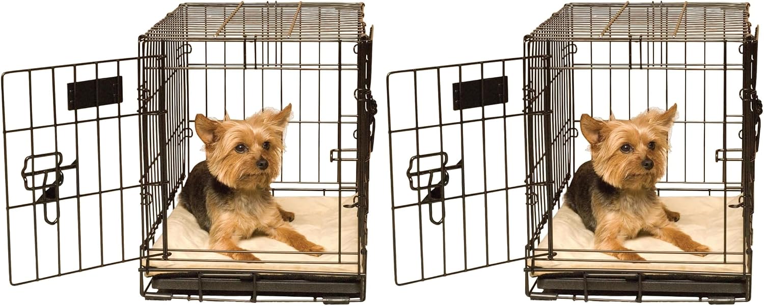 K&H Pet Products Self-Warming Dog Crate Bed, Machine Washable Dog Crate Mat, Tan X-Small 14 X 22 Inches (Pack of 2)