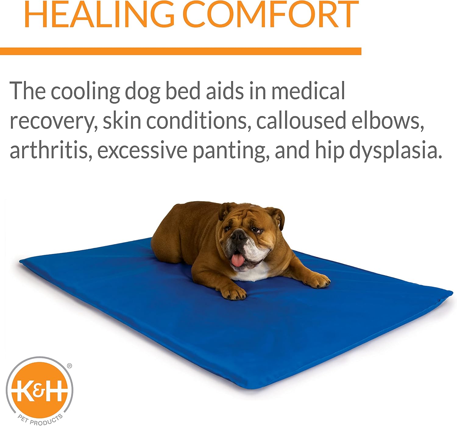 K&H Dog Cooling Mat, Cool Bed III - Medium 32x22in Chill Blue