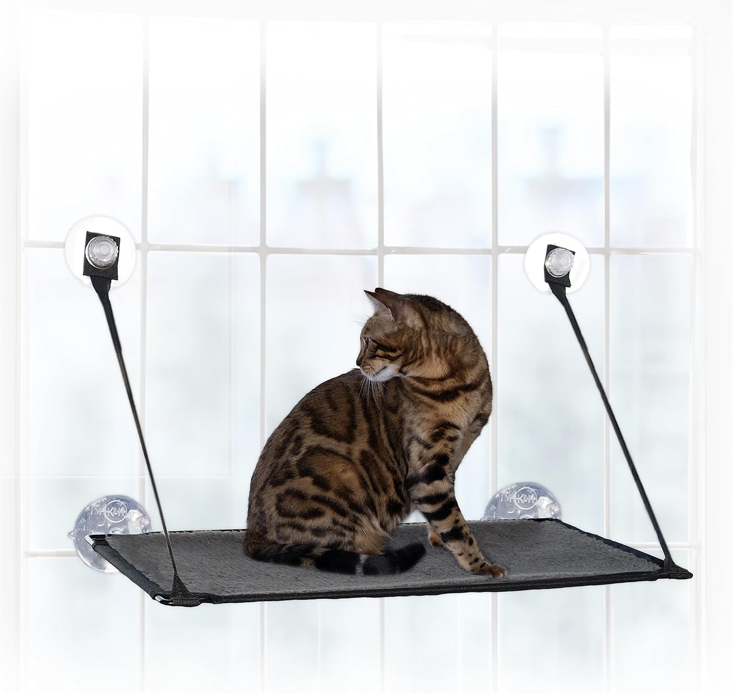 K&H Cat Window Perch, EZ Mount Kitty Sill - Fits 27in Wx23in H Glass Spaces
