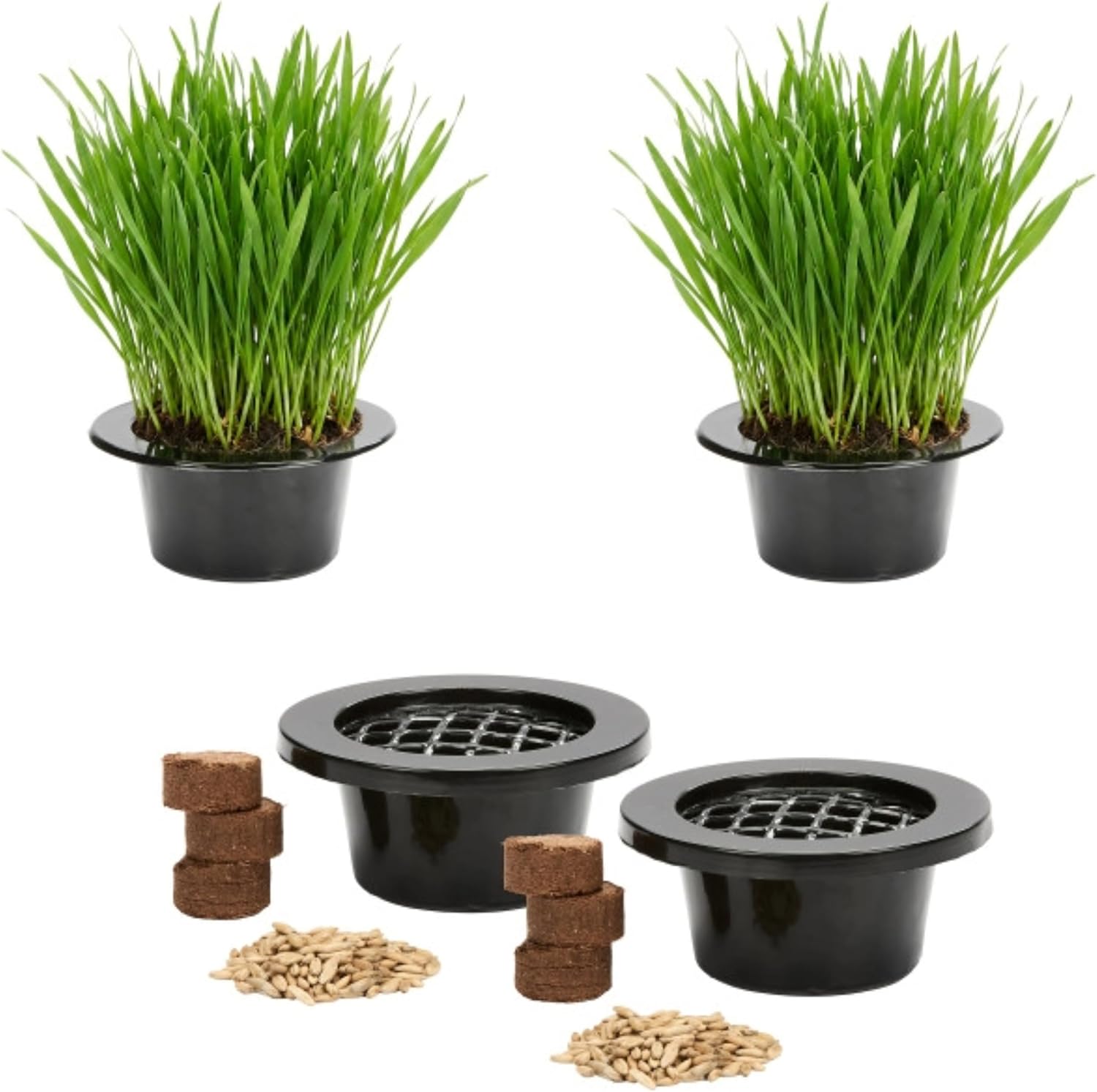 K&H Cat Grass Kit, Grow Station Growing Cup Refills for K&H EZ Mount Items