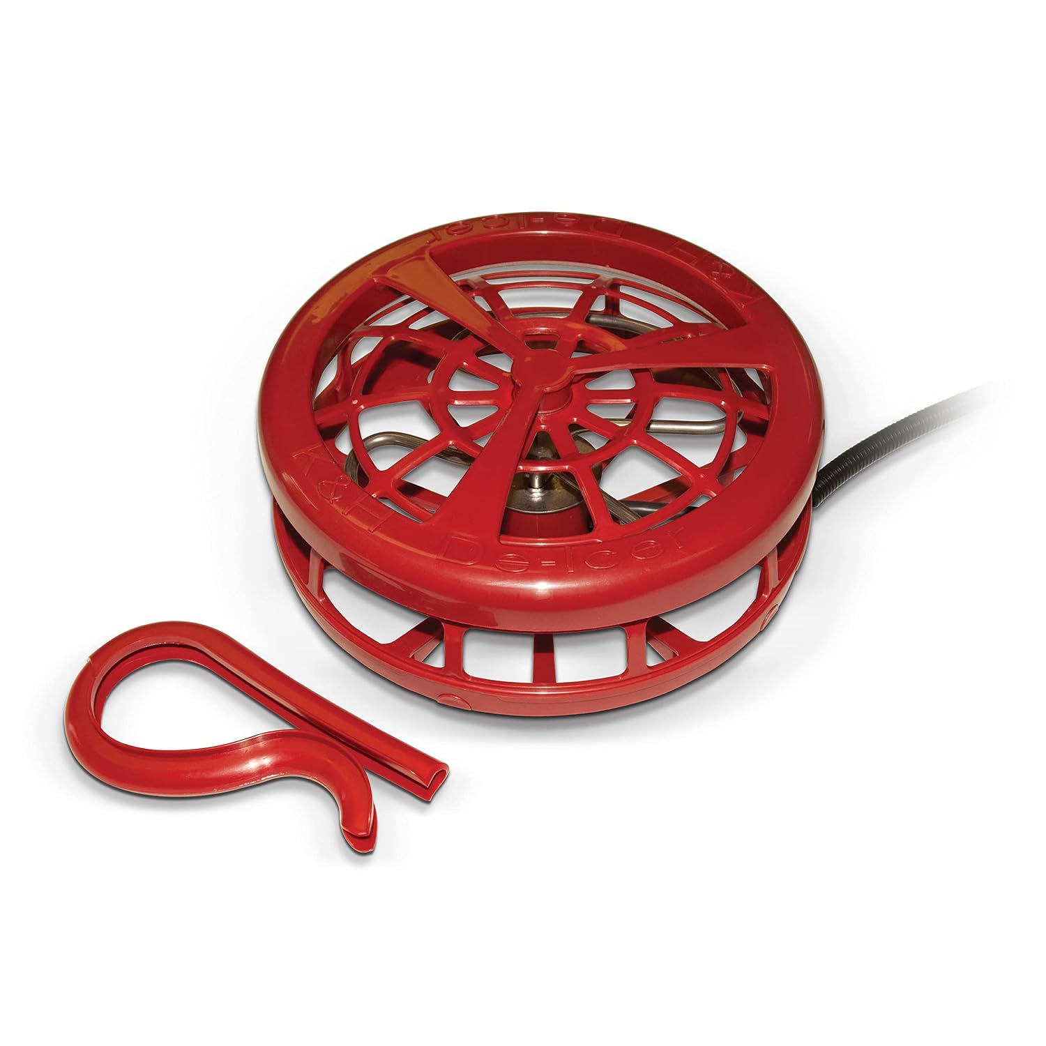 K&H Stock Tank Deicer, Pond Heater, 250W, Safety Listed, Red