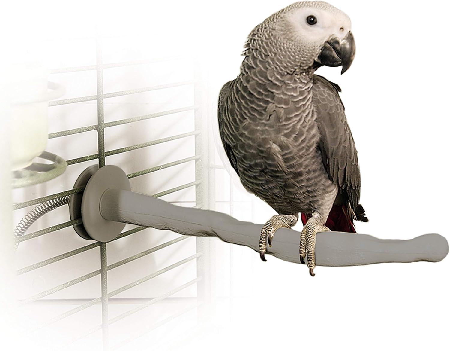 K&H PET PRODUCTS Thermo-Perch Heated Bird Perch Gray Medium 1.25 X 13 Inches
