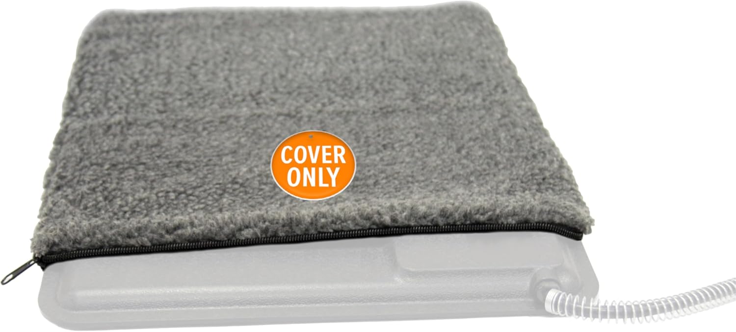 K&H PET PRODUCTS Lectro-Kennel Heated Pad Deluxe Cover (Pad not Included) Gray Large 22.5 X 28.5 Inches